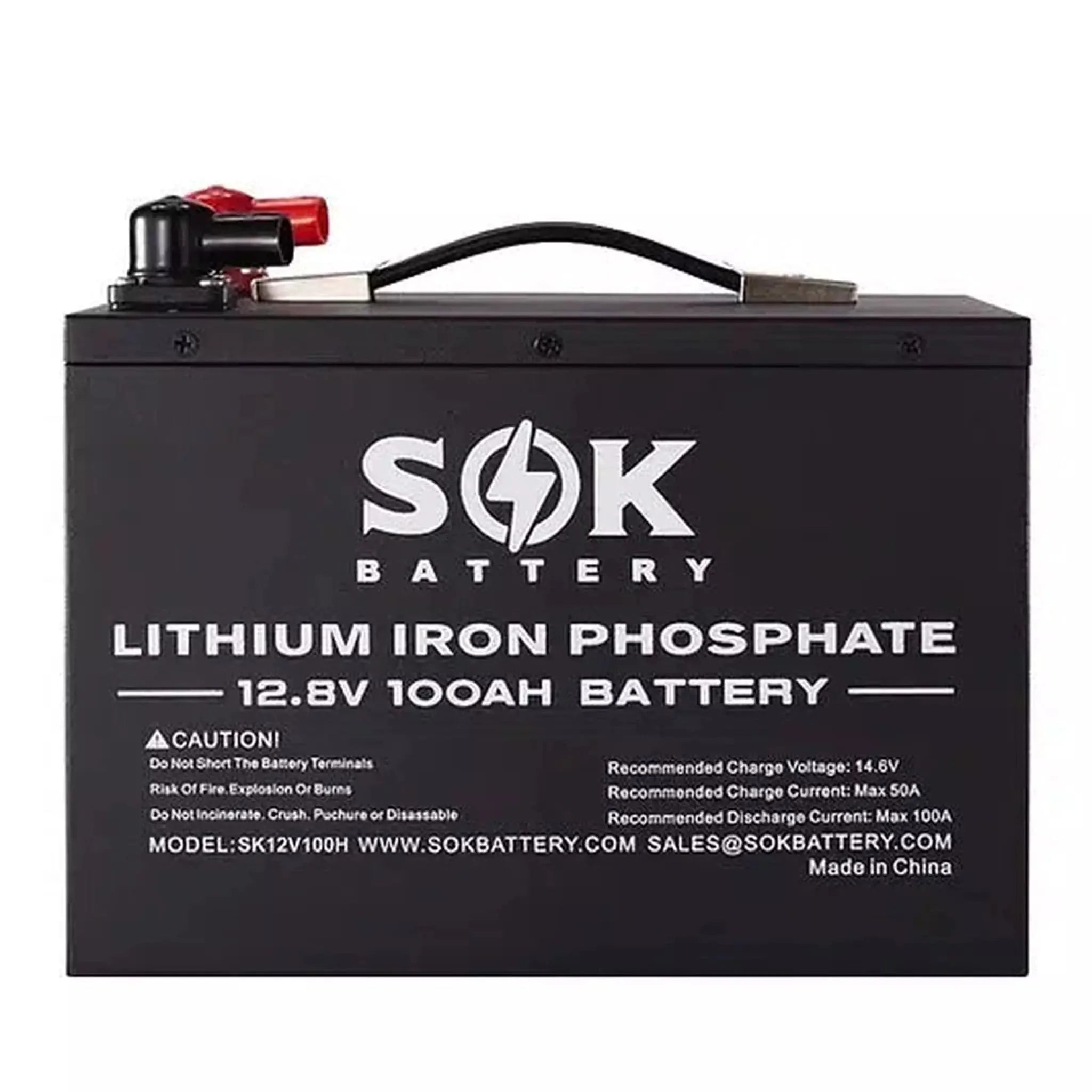 SOK Battery | 12V100Ah LiFePO4 Battery Bluetooth & Built-in heater | 12V Systems Only