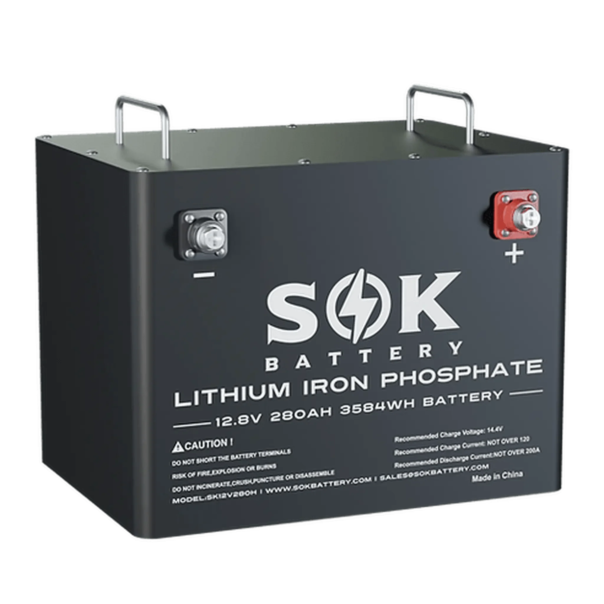SOK Battery | 12V 280Ah Lithium Battery,Built-in heater and Bluetooth, Best for RV or Marine