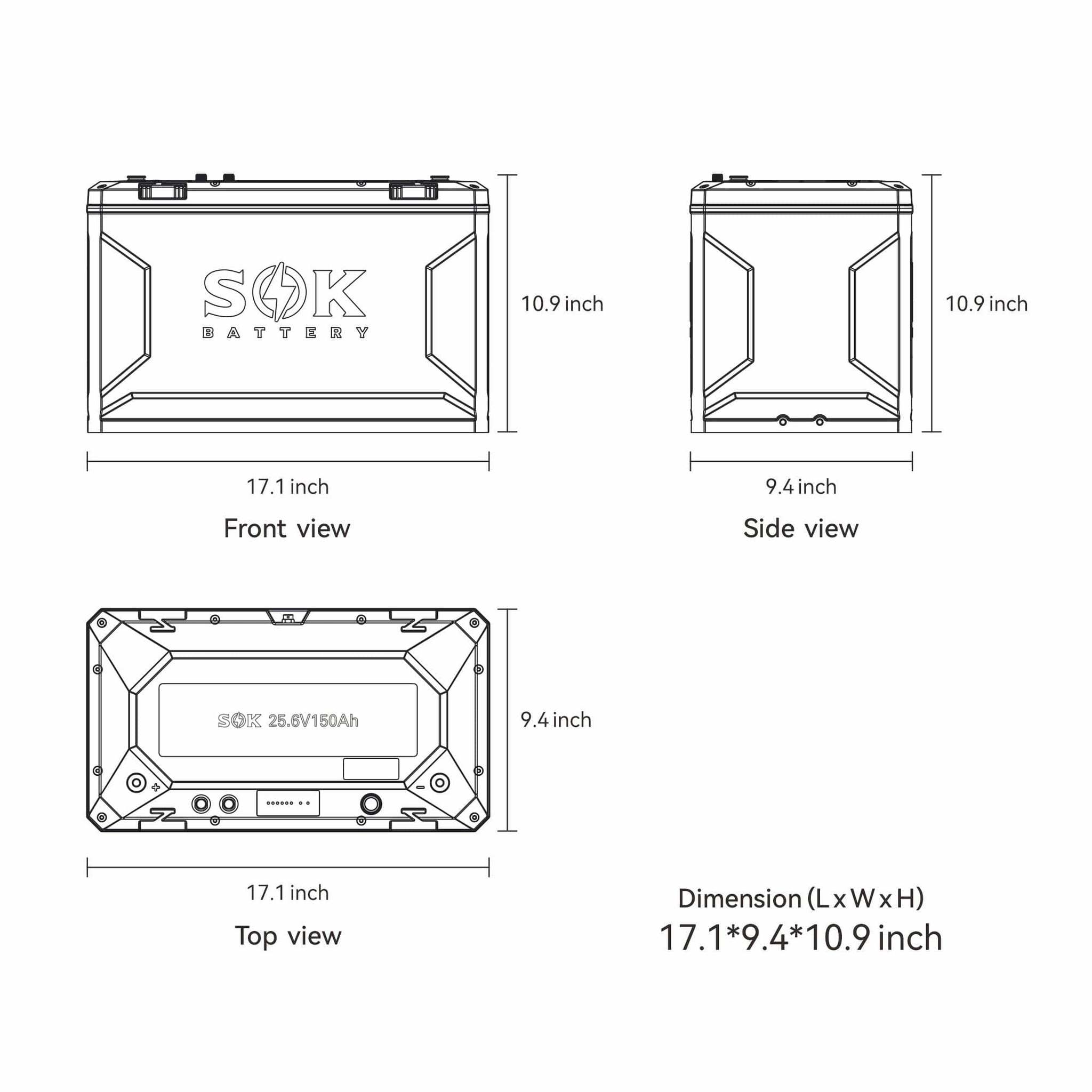 SOK Battery | 24V150Ah Battery,Built-in heater & Bluetooth,Victron CAN Comms