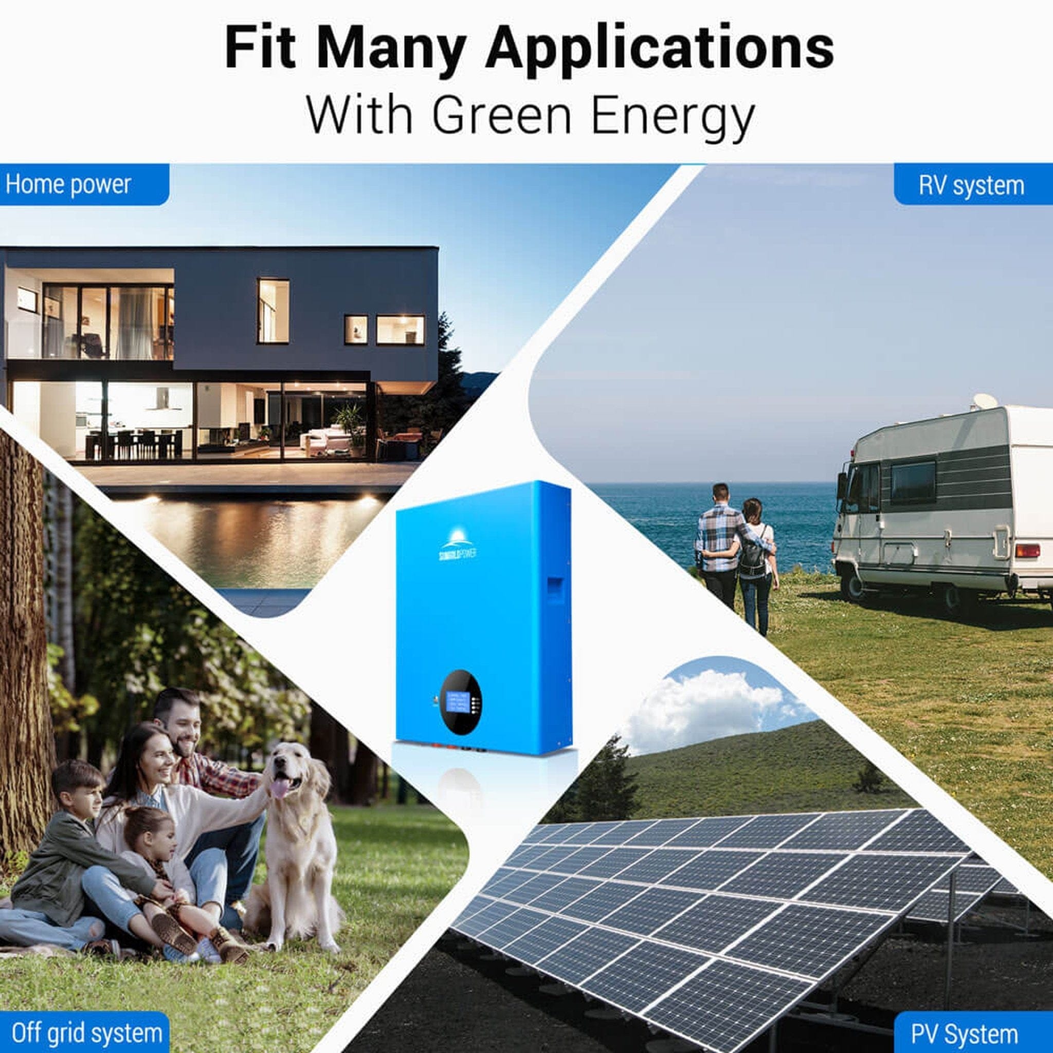 SunGoldPower | 5.12KWH Powerwall LiFePO4 Lithium Battery SG48100M
