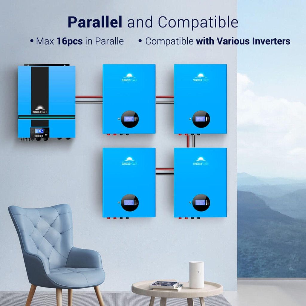 SunGoldPower | 5.12KWH Powerwall LiFePO4 Lithium Battery SG48100M