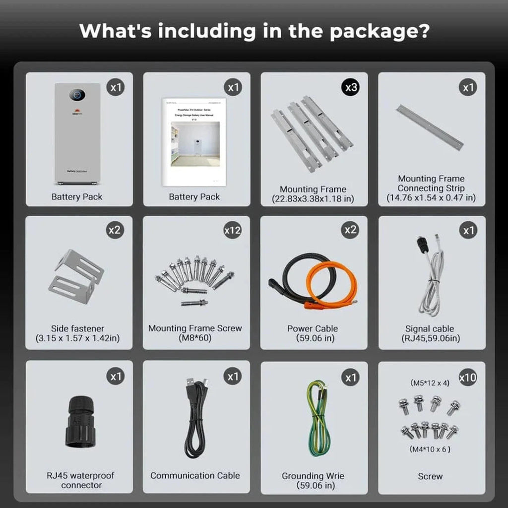SunGoldPower | PowerMax 51.2V 314AH Outdoor Energy Storage Battery UL1973 & UL9540A