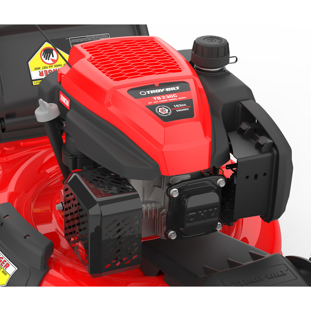 Troy Bilt TB230C | High-Wheel Self-Propelled Mower |Commercial 163cc Troy-Bilt Engine | 11" Rear Wheels | 3-in-1 Deck | Variable Speed FWD