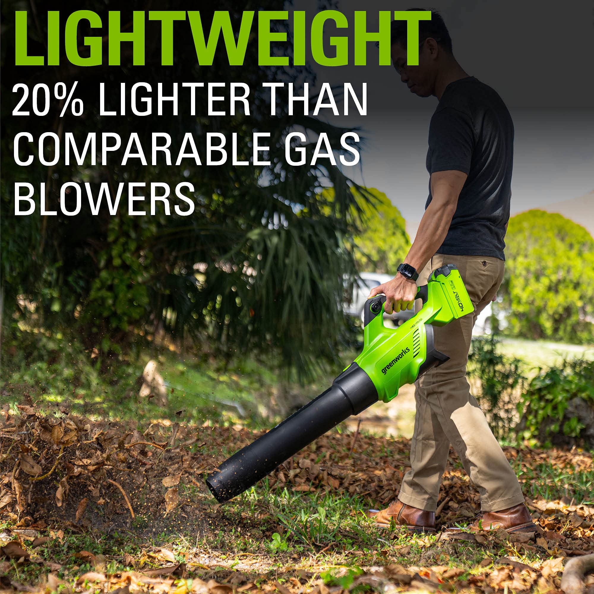 40V 500 CFM Cordless Battery Leaf Blower w/ 2.5Ah Battery & Charger
