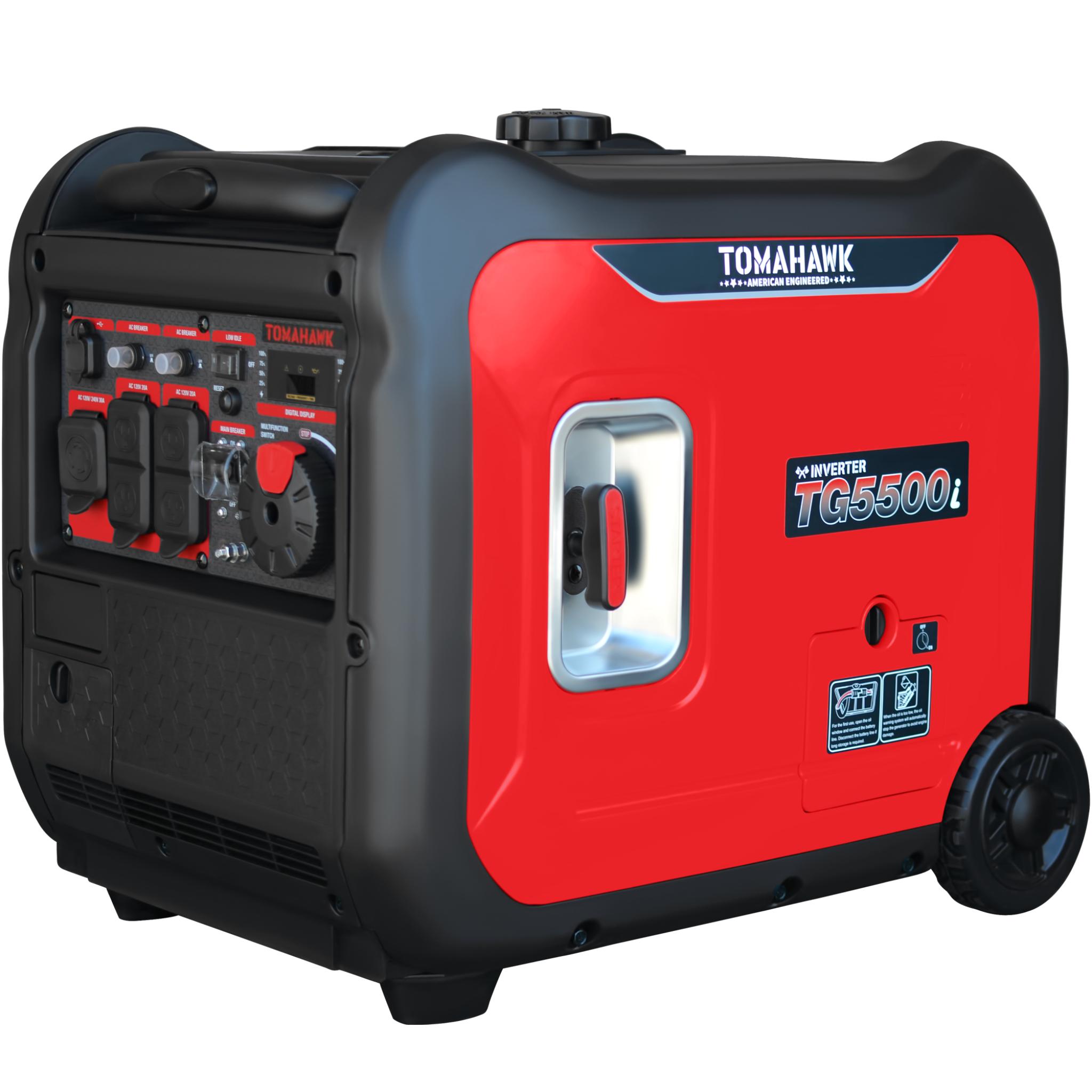 Tomahawk 5500W Gas Powered Inverter Generator – Super Quiet & Portable