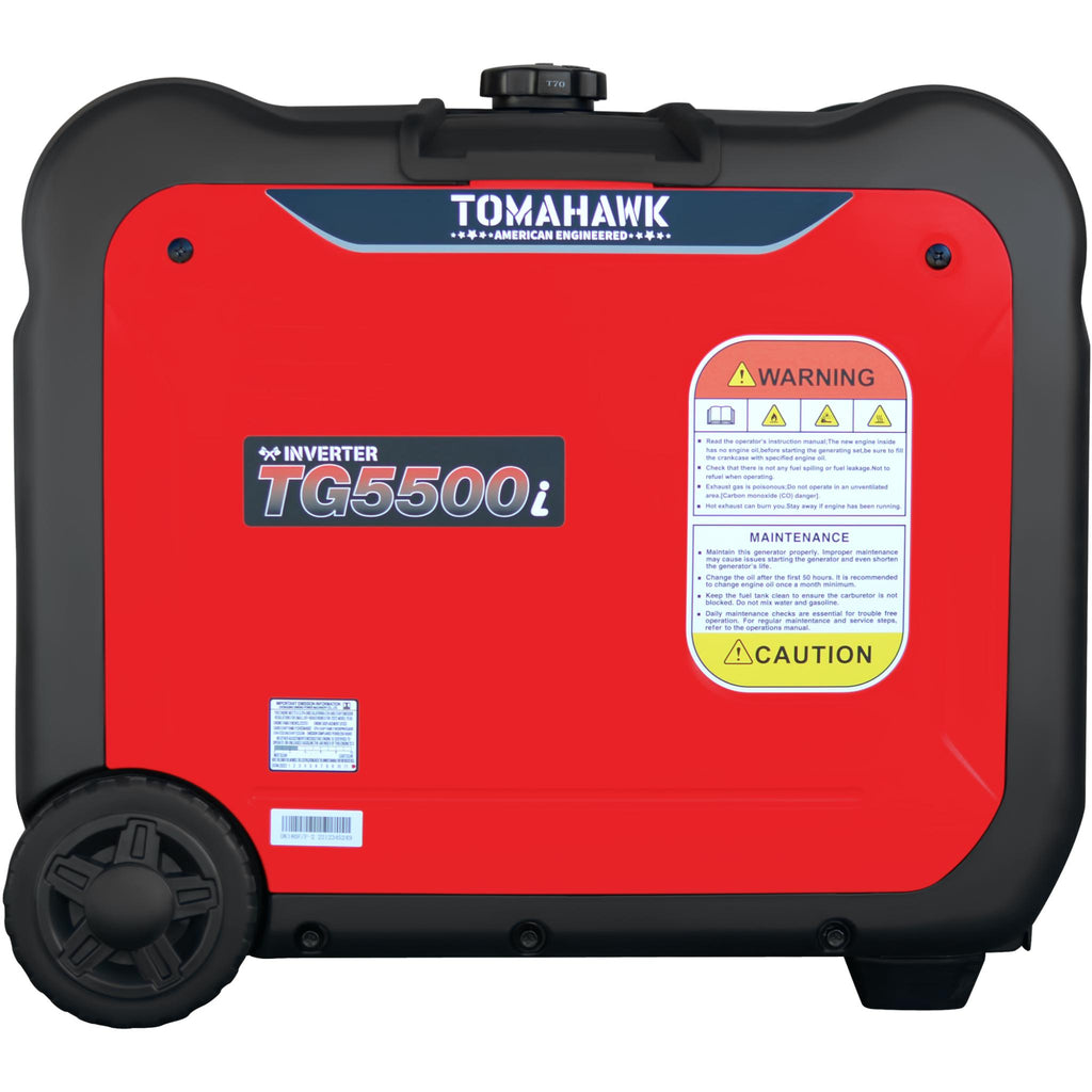 Tomahawk 5500W Gas Powered Inverter Generator – Super Quiet & Portable