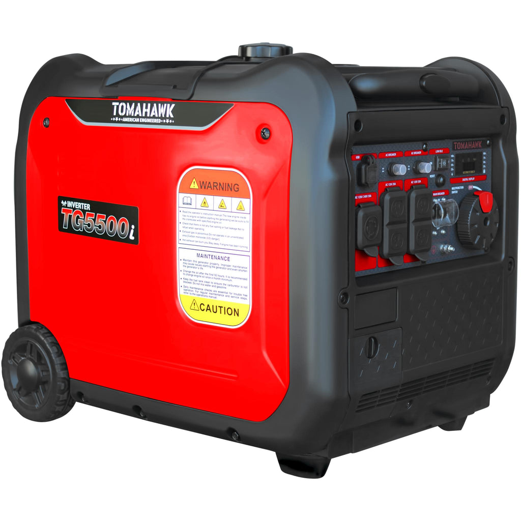 Tomahawk 5500W Gas Powered Inverter Generator – Super Quiet & Portable